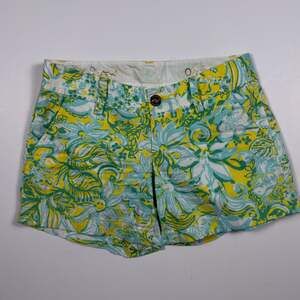 Lilly Pulitzer The Callahan Short in Yellow Beach Gypsies Print Size 00